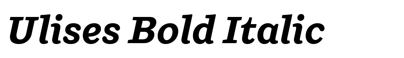 Ulises Bold Italic